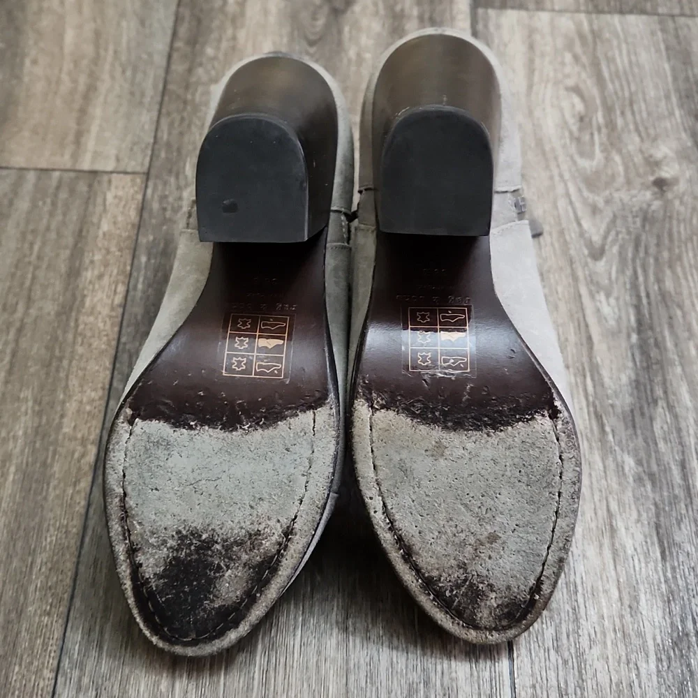 Rag & Bone Margot Heeled Bootie in Stone Waxy Suede in Size 36.5 - Picture 12 of 12